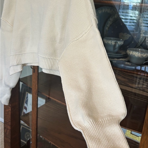 Free People Cropped Cream Sweater - Picture 3 of 5